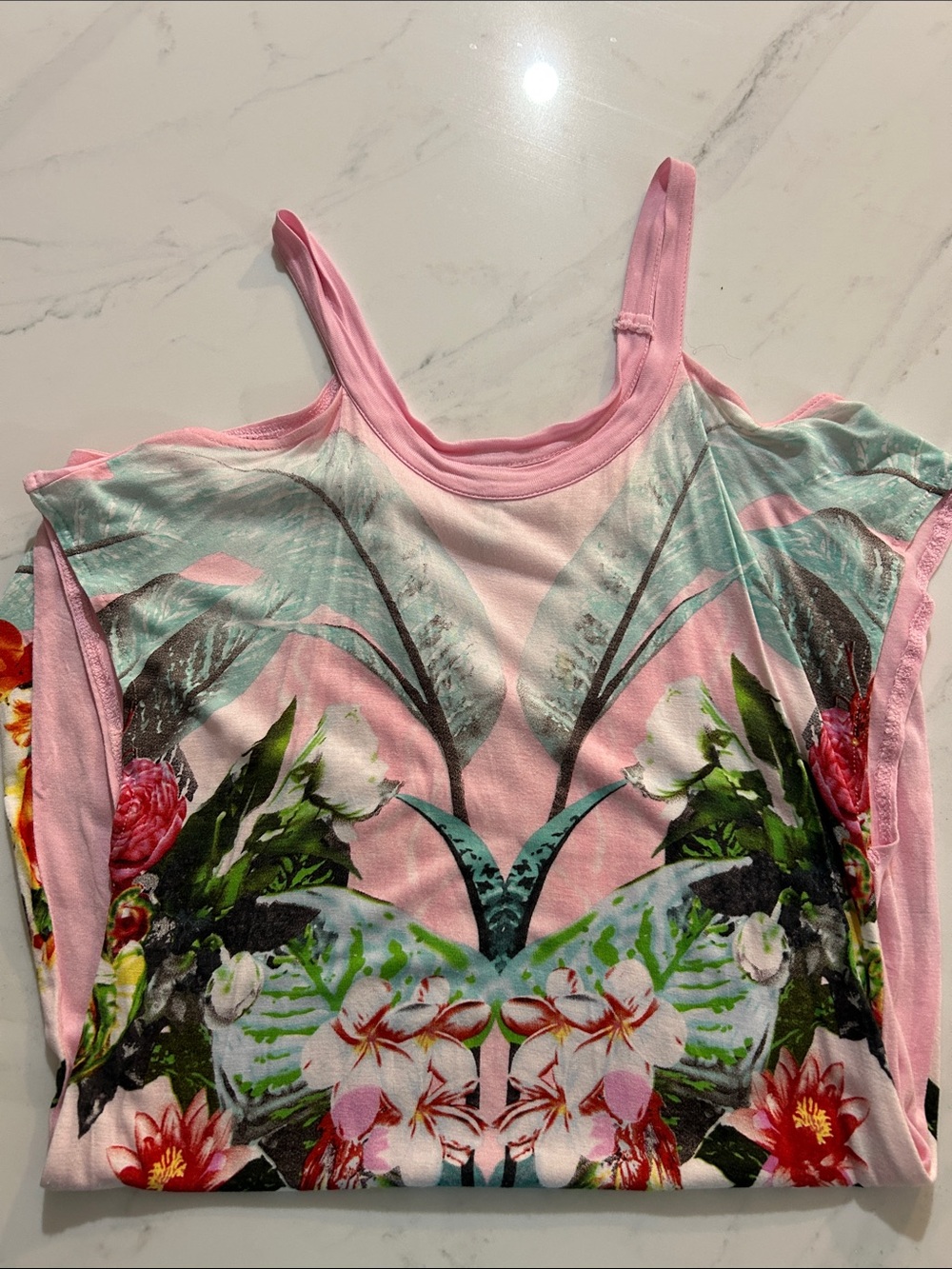 Divided Pink Floral Printed Women’s Camisole